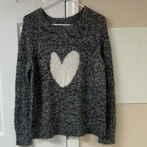 NWT LOFT Crewneck Heart Sweater